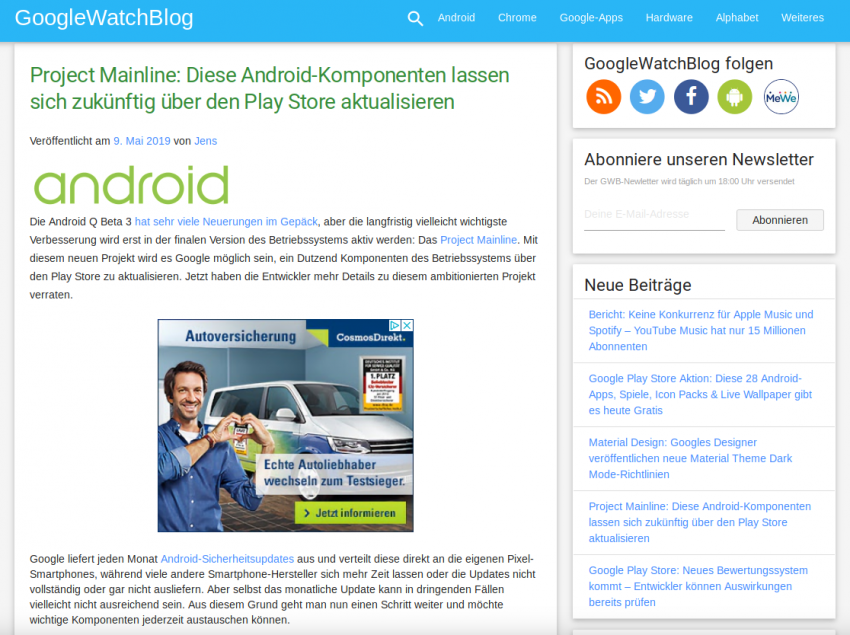 Project Mainline: Diese Android-Komponenten lassen sich zukünftig über den Play Store aktualisieren