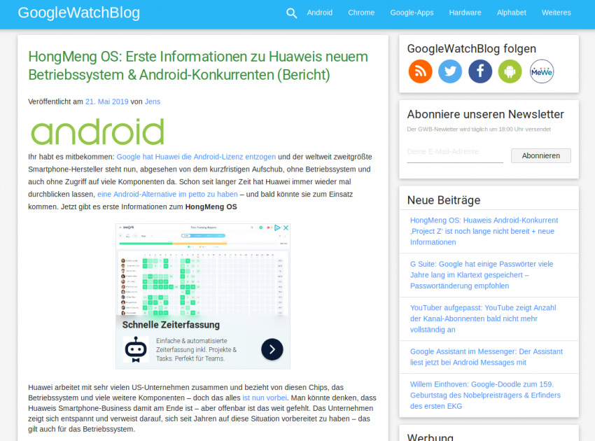 HongMeng OS: Erste Informationen zu Huaweis neuem Betriebssystem & Android-Konkurrenten