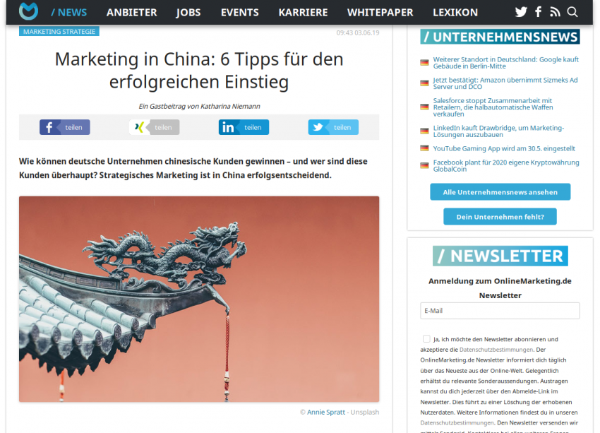Marketing in China: 6 Tipps für den erfolgreichen Einstieg