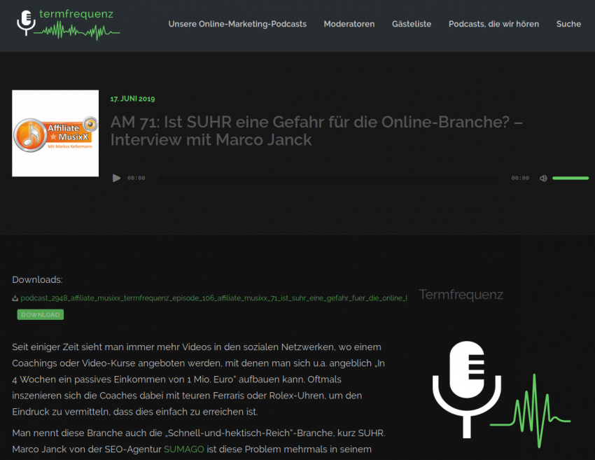 Ist SUHR eine Gefahr für die Online-Branche? – Interview mit Marco Janck