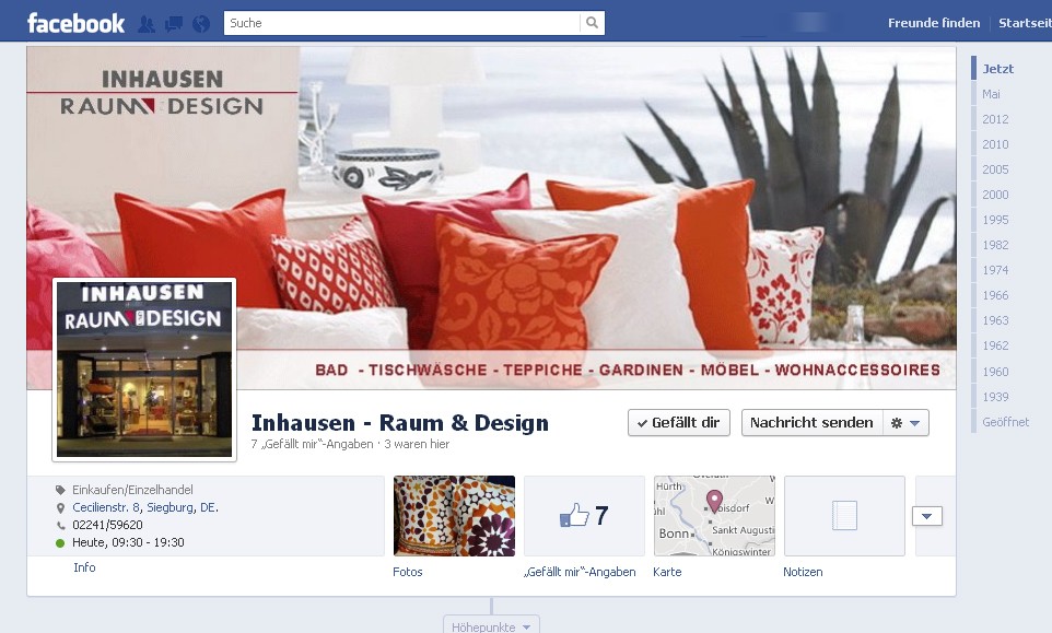 Facebook Firmenseite Inhausen