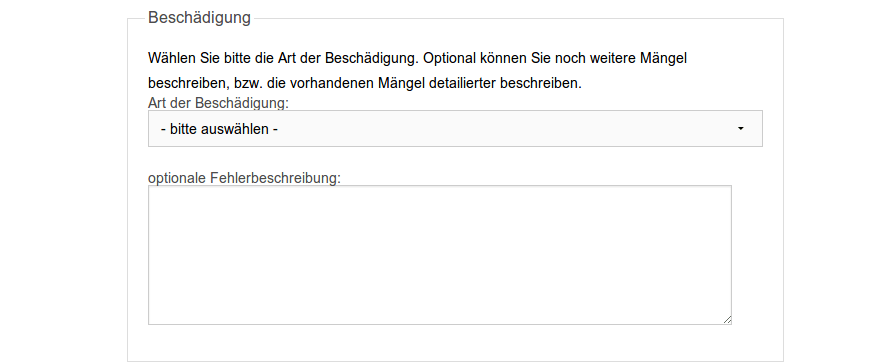 Mängelmelder Anfrage 2