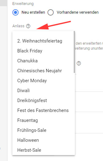 Einrichtung Angebotserweiterung 5 Einrichtung Angebotserweiterung 5