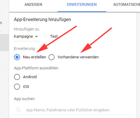 Einrichtung Apperweiterung 4 Einrichtung Apperweiterung 4