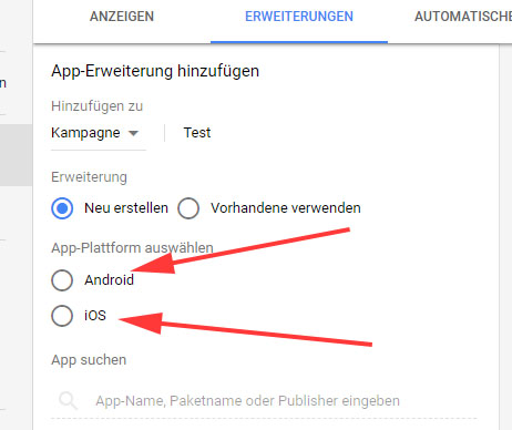 Einrichtung Apperweiterung 5 Einrichtung Apperweiterung 5
