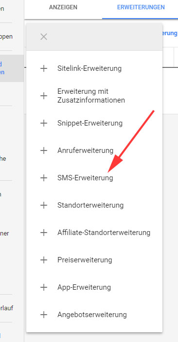 Einrichtung SMS-Erweiterung 1 Einrichtung SMS-Erweiterung 1
