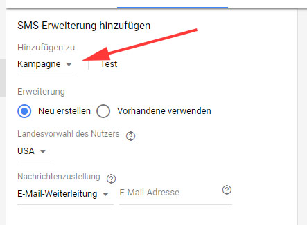 Einrichtung SMS-Erweiterung 2 Einrichtung SMS-Erweiterung 2