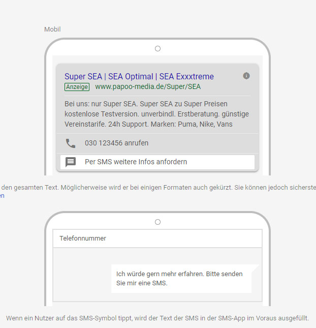 Einrichtung SMS-Erweiterung 2b Einrichtung SMS-Erweiterung 2b