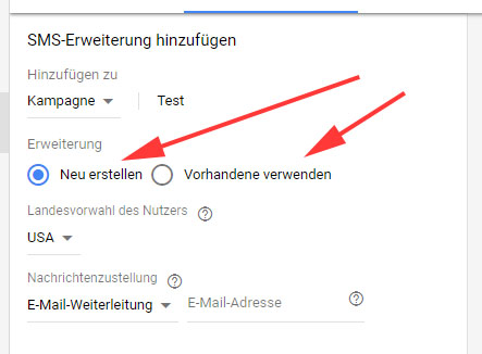 Einrichtung SMS-Erweiterung 3 Einrichtung SMS-Erweiterung 3