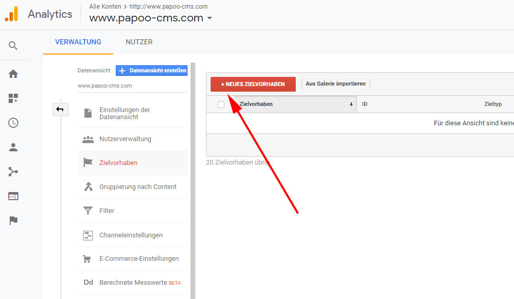 Conversions in Analytics einrichten Conversions in Analytics einrichten
