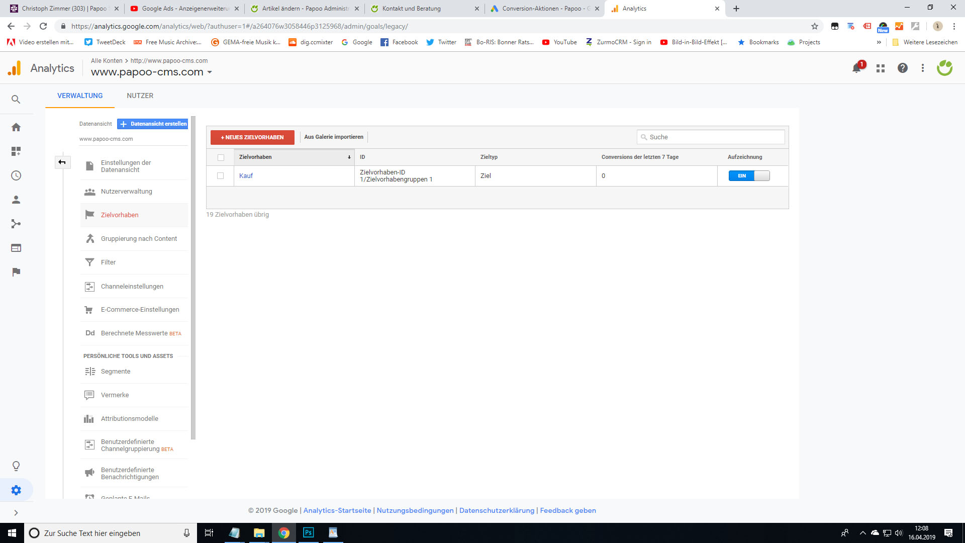 Conversions in Analytics einrichten Conversions in Analytics einrichten