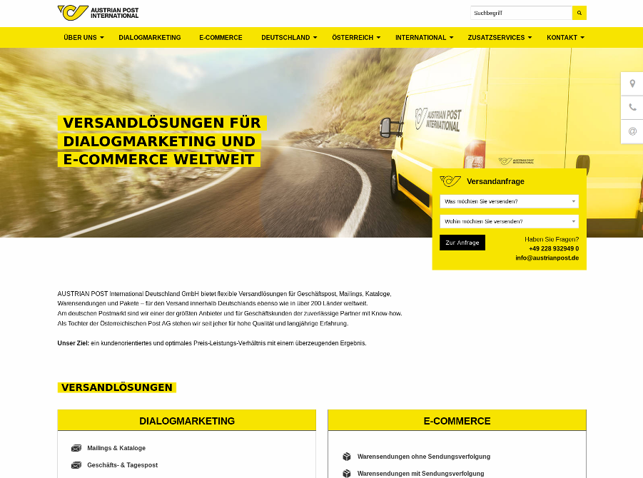 Website Austrian Post