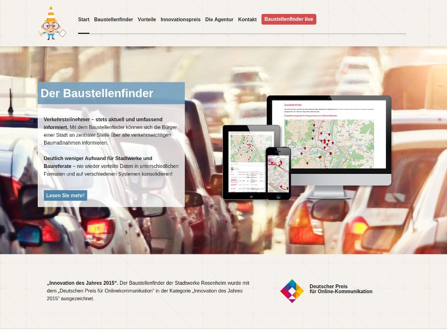 Startseite Baustellenfinder