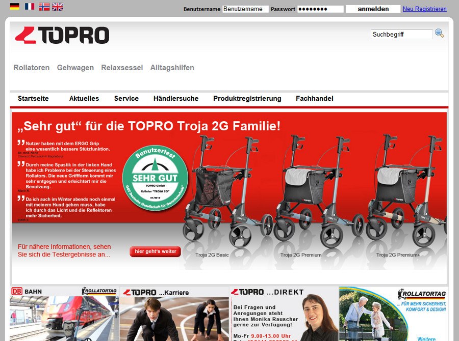 Eine Auswahl der angebotenen Artikel wird auf der Startseite professionell präsentiert. Die Navigation bietet eine praktische Produktvorschau. Eine Auswahl der angebotenen Artikel wird auf der Startseite professionell präsentiert. Die Navigation bietet eine praktische Produktvorschau.